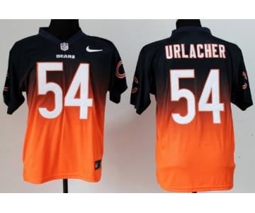 Nike Chicago Bears #54 Brian Urlacher Blue/Orange Fadeaway Elite Jersey