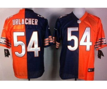 Nike Chicago Bears #54 Brian Urlacher Blue/Orange Two Tone Elite Jersey