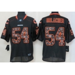 Nike Chicago Bears #54 Brian Urlacher Lights Out Black Ornamented Elite Jersey