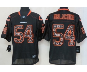 Nike Chicago Bears #54 Brian Urlacher Lights Out Black Ornamented Elite Jersey