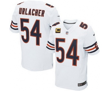 Nike Chicago Bears #54 Brian Urlacher White C Patch Elite Jersey