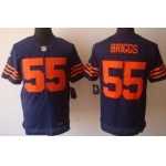 Nike Chicago Bears #55 Lance Briggs Blue With Orange Elite Jersey
