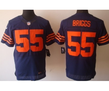 Nike Chicago Bears #55 Lance Briggs Blue With Orange Elite Jersey