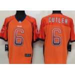 Nike Chicago Bears #6 Jay Cutler Drift Fashion Orange Elite Jersey