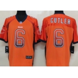 Nike Chicago Bears #6 Jay Cutler Drift Fashion Orange Elite Jersey