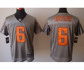 Nike Chicago Bears #6 Jay Cutler Gray Shadow Elite Jersey