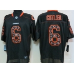 Nike Chicago Bears #6 Jay Cutler Lights Out Black Ornamented Elite Jersey