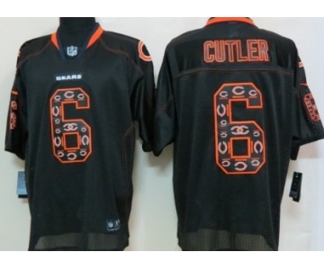 Nike Chicago Bears #6 Jay Cutler Lights Out Black Ornamented Elite Jersey