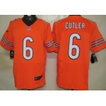 Nike Chicago Bears #6 Jay Cutler Orange Elite Jersey