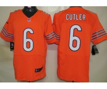 Nike Chicago Bears #6 Jay Cutler Orange Elite Jersey