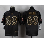 Nike Chicago Bears #69 Jared Allen 2014 All Black/Gold Elite Jersey