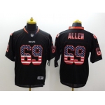 Nike Chicago Bears #69 Jared Allen 2014 USA Flag Fashion Black Elite Jersey