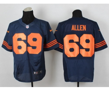 Nike Chicago Bears #69 Jared Allen Blue With Orange Elite Jersey