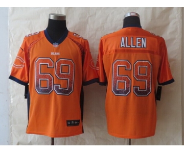 Nike Chicago Bears #69 Jared Allen Drift Fashion Orange Elite Jersey