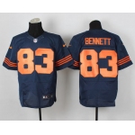 Nike Chicago Bears #83 Martellus Bennett Blue With Orange Elite Jersey