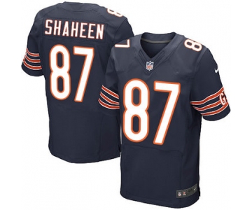 Nike Chicago Bears #87 Adam Shaheen Navy Blue Team Color Men's Stitched NFL Elite Jersey