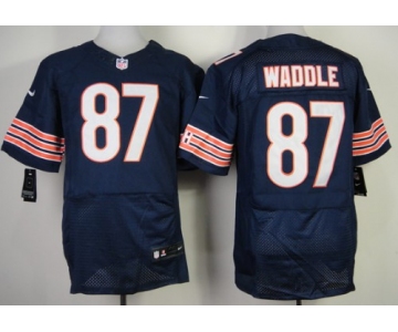 Nike Chicago Bears #87 Tom Waddle Blue Elite Jersey