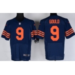 Nike Chicago Bears #9 Robbie Gould Blue With Orange Elite Jersey