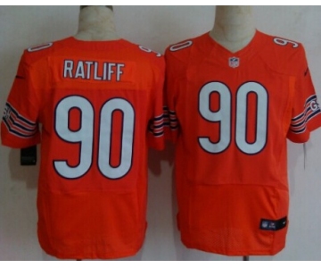 Nike Chicago Bears #90 Jeremiah Ratliff Orange Elite Jersey