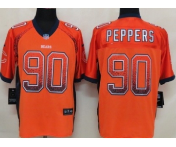 Nike Chicago Bears #90 Julius Peppers Drift Fashion Orange Elite Jersey