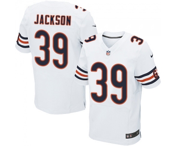 Nike Chicago Bears Men's #39 Eddie Jackson Elite White Road NFL Jersey