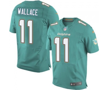 Size 60 4XL Mike Wallace Miami Dolphins #11 Green Stitched Nike Elite Jersey