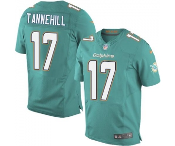 Size 60 4XL Ryan Tannehill Miami Dolphins #17 Green Stitched Nike Elite Jersey