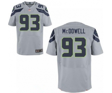 Men's 2017 NFL Draft Seattle Seahawks #93 Malik McDowell Gray Alternate Stitched NFL Nike Elite Jersey