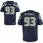 Men's 2017 NFL Draft Seattle Seahawks #93 Malik McDowell Navy Blue Team Color Stitched NFL Nike Elite Jersey