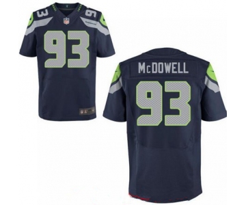 Men's 2017 NFL Draft Seattle Seahawks #93 Malik McDowell Navy Blue Team Color Stitched NFL Nike Elite Jersey