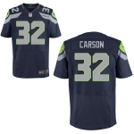 Men's Nike Seattle Seahawks #32 Chris Carson Elite Navy Blue Jersey