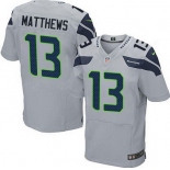 Men's Seattle Seahawks #13 Chris Matthews Gray Alternate NFL Nike Elite Jersey