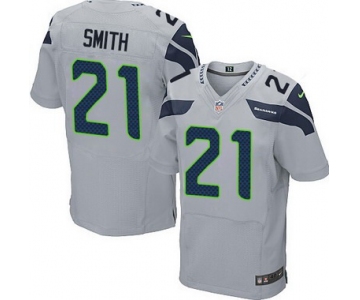 Men's Seattle Seahawks #21 Tye Smith Gray Alternate NFL Nike Elite Jersey