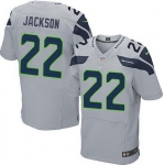 Men's Seattle Seahawks #22 Fred Jackson Gray Alternate NFL Nike Elite Jersey