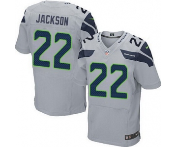 Men's Seattle Seahawks #22 Fred Jackson Gray Alternate NFL Nike Elite Jersey