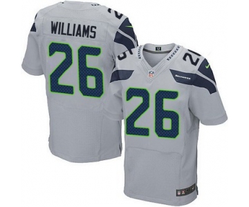 Men's Seattle Seahawks #26 Cary Williams Gray Alternate NFL Nike Elite Jersey