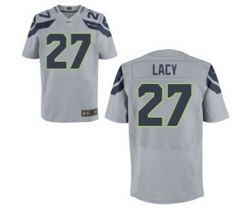 Men's Seattle Seahawks #27 Eddie Lacy Gray Alternate Stitched NFL Nike Elite Jersey