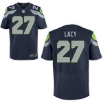 Men's Seattle Seahawks #27 Eddie Lacy Navy Blue Team Color Stitched NFL Nike Elite Jersey