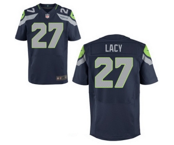 Men's Seattle Seahawks #27 Eddie Lacy Navy Blue Team Color Stitched NFL Nike Elite Jersey