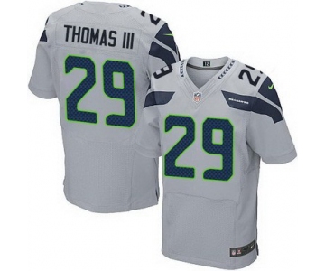 Men's Seattle Seahawks #29 Earl Thomas III Gray Alternate NFL Nike Elite Jersey