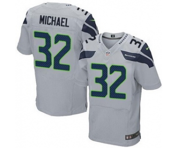 Men's Seattle Seahawks #32 Christine Michael Gray Alternate NFL Nike Elite Jersey