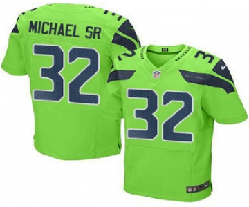 Men's Seattle Seahawks #32 Christine Michael SR Green Stitched NFL Elite Rush Jersey