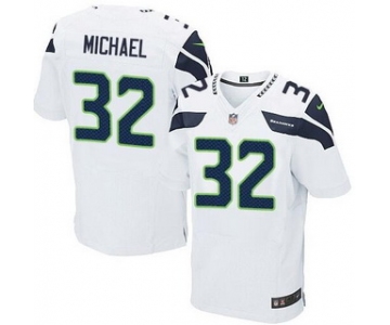 Men's Seattle Seahawks #32 Christine Michael White Road NFL Nike Elite Jersey