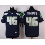 Men's Seattle Seahawks #46 Will Tukuafu Navy Blue Team Color NFL Nike Elite Jersey