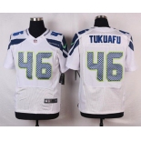 Men's Seattle Seahawks #46 Will Tukuafu White Road NFL Nike Elite Jersey