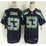 Men's Seattle Seahawks #53 Tyrell Adams Nike Navy Blue Elite Jersey