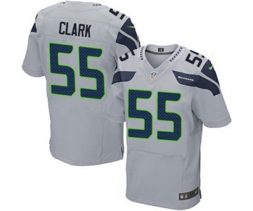 Men's Seattle Seahawks #55 Frank Clark Gray Alternate NFL Nike Elite Jersey