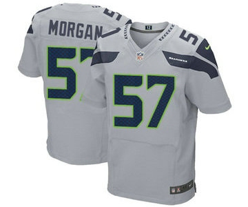 Men's Seattle Seahawks #57 Mike Morgan Gray Alternate NFL Nike Elite Jersey