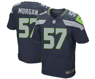 Men's Seattle Seahawks #57 Mike Morgan Navy Blue Team Color NFL Nike Elite Jersey