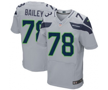 Men's Seattle Seahawks #78 Alvin Bailey Gray Alternate NFL Nike Elite Jersey